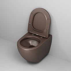 Grossman Унитаз подвесной Color GR-4411BRMS коричневый матовый – фотография-6