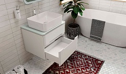 Jorno Тумба под раковину Bosko 60 белая Bos.01.60/P/W подвесная – фотография-3