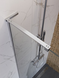 BelBagno Душевая перегородка Uno UNO-L-1-TB-90-C-Cr 90x200 профиль хром стекло прозрачное – фотография-5