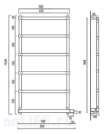 Margaroli Полотенцесушитель "Sole" 542-6 золото – фотография-2