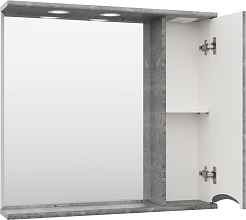 Misty Мебель для ванной Атлантик 80 R 2 ящика серый камень – фотография-7