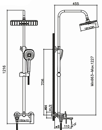 Mixline Душевая стойка 553216 хром – фотография-3