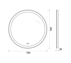BelBagno Зеркало SPC-RNG-700-LED-TCH-WARM – фотография-5