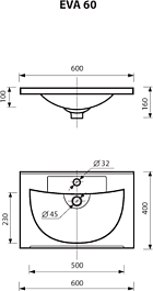 Brevita Тумба c раковиной Ariana 60 капучино – фотография-6