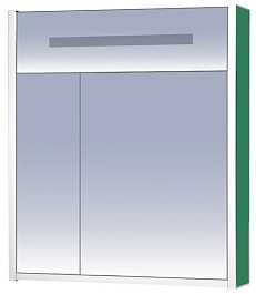 Misty Зеркальный шкаф Джулия 75 зеленый – фотография-1