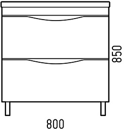 Corozo Мебель для ванной Лиана 80 дуб/графит – фотография-11