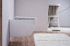 Esbano Унитаз Amapola-N подвесной безободковый белый матовый – фотография-4