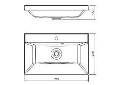 Jorno Раковина Астория 70 белая 10.170.00700.001 – фотография-2