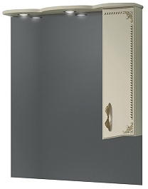 Какса-а Зеркальный шкаф Классик-Д 80, бежевый/золото – фотография-1