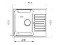 Granfest Мойка кухонная Quarz GF-Z13 Песочный – фотография-2