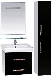 Misty Пенал для ванной Эмилия черный R – фотография-2