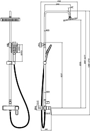 Rossinka Душевая система RS46-45 хром – фотография-2