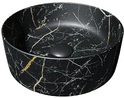 Teymi Раковина накладная Lina D41 T50199 черный мрамор – фотография-1