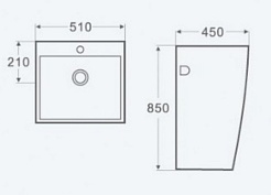 WeltWasser Раковина напольная GELBACH 007GL-WT – фотография-2