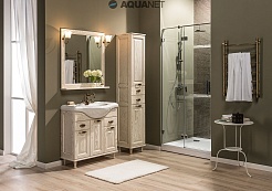 Aquanet Зеркало для ванной Тесса 85 жасмин/золото – фотография-7