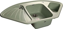 Granfest Мойка кухонная Corner GF-C1040E Салатовый угловая – фотография-1