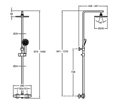 Jacob Delafon Душевая система Brive E24444-CP – фотография-2