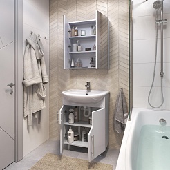 Vigo Тумба с раковиной Turin 60 белая – фотография-8