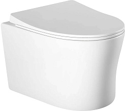 Aquatek Унитаз подвесной Ника AQ2009-00 в комплекте с инсталляцией Standard INS-0000012 с клавишей смыва KDI-0000018 хром и крепления KKI-0000002 – фотография-3