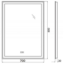 BelBagno Зеркало SPC-GRT-700-800-LED-TCH-WARM – фотография-7