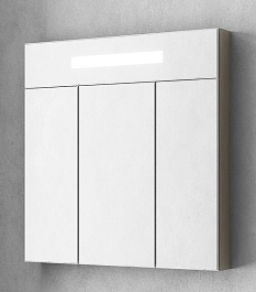  Зеркало-шкаф для ванной Стайл 70 белый/орегон – фотография-1