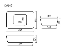 Ceramicanova Мебельная раковина Element 60 CN5021 белая – фотография-3