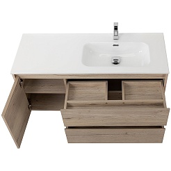 BelBagno Тумба с раковиной Kraft 100 R подвесная Rovere Galifax Bianco – фотография-8