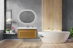 Cezares Тумба с раковиной Giubileo 100 подвесная брашированное золото – фотография-10