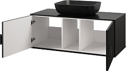 Brevita Тумба с раковиной Richard 105 подвесная черная матовая – фотография-4