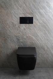 Allen Brau Унитаз подвесной Liberty 4.33007.31 чёрный матовый с крышкой 4.33008.31 – фотография-31