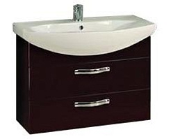 Акватон Тумба с раковиной "Ария 65 М" коричневая – фотография-1