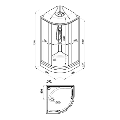 Niagara Душевая кабина Light L90/17 90/90 – фотография-3