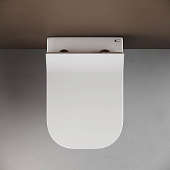 Ceramicanova Подвесной унитаз New Day Rimless с системой инсталляции Balance кнопка Circle черный матовый – фотография-4