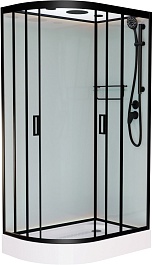 Frank Душевая кабина F418 R black с крышей – фотография-1