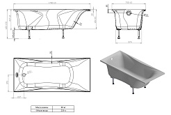 Astra-Form Ванна Вега 170х75, литой мрамор – фотография-4