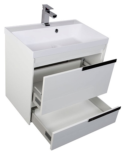 Aquanet Тумба с раковиной "Тиволи 70" белая – картинка-7