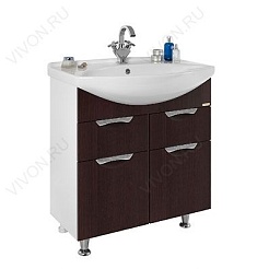 Водолей Мебель для ванной Лира 75 R с ящиками венге – фотография-2