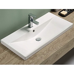 Velvex Тумба с раковиной Edge 80.1Y белый глянец – фотография-5