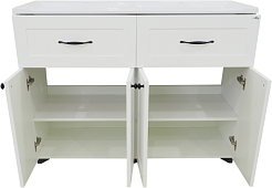 Misty Тумба под раковину Дуэт 120 2 ящика белая – фотография-3