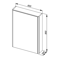 Aquanet Зеркальный шкаф "Орлеан 60" белый – фотография-5