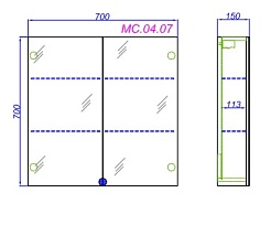 Aqwella Мебель для ванной Манчестер 70, зеркало-шкаф – фотография-2