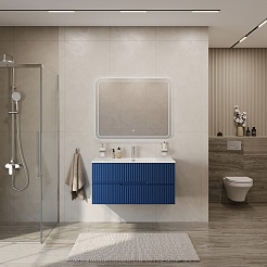 Cezares Тумба под раковину Duet-N 100 подвесная sapfiro – фотография-6