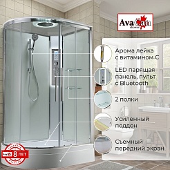 Avacan Душевая кабина 120/80 EM3812RLEDT прозрачная – фотография-2