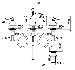 Webert Смеситель Dorian DO710202010 золото, для биде – фотография-2