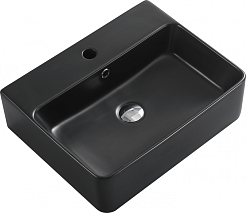 Esbano Раковина накладная Circon 52 черная матовая – фотография-1