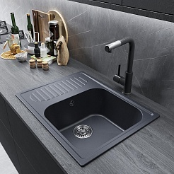 Mixline Мойка кухонная ML-GM18 антрацит – фотография-4
