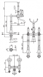 Cezares Смеситель DIAMOND-VDPS-01-Sw-N напольный – фотография-2