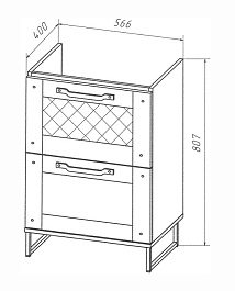 Бриклаер Мебель для ванной Лофт 60 – фотография-8