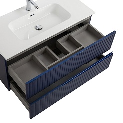 Cezares Тумба под раковину Duet-N 100 подвесная sapfiro – фотография-2