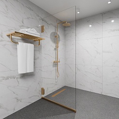 Milacio Душевая система Ultra MCU.151.SS золото брашированное – фотография-9